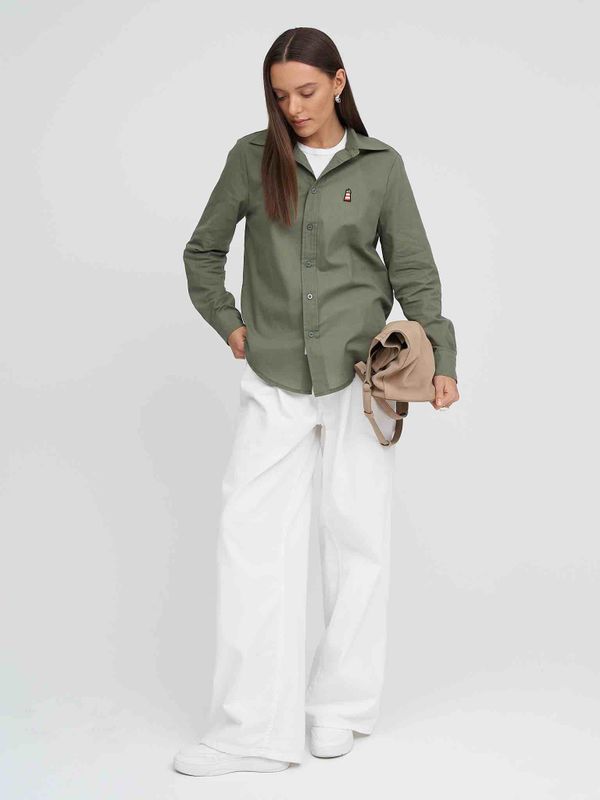 Рубашка Тонкая хаки - фото 8