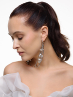 Серьги "Pearl cluster shine" Silver