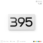 Номер на дверь 395, табличка на дверь для офиса, квартиры, кабинета, аудитории, склада, белая 120х70 мм, Айдентика Технолоджи