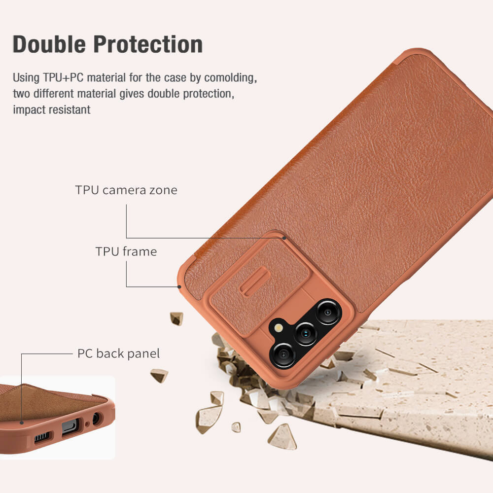 Кожаный чехол-книжка Nillkin Leather Qin Pro для Samsung Galaxy A24