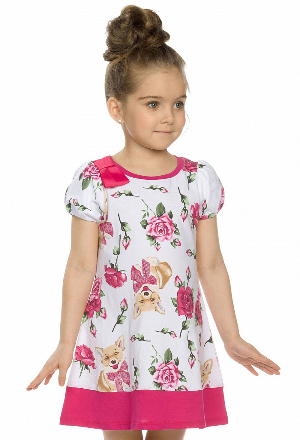 Pelican Платье для девочек нарядное розовое
