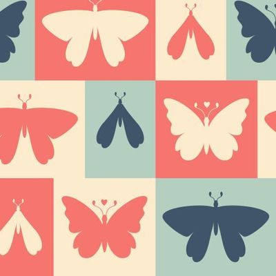 Стилизованный ретро принт. Бабочки и мотыльки