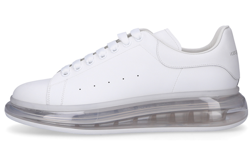 Alexander McQueen Alexander McQueen cowhide cushion Transparent sole Profile Fashion sneakers Men's White