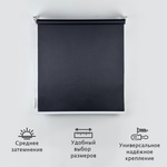 Штора рулонная полупрозрачная Лина 108x175 см, черный