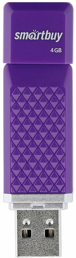 USB флеш накопитель 4 Gb SmartBuy Quartz (SB4GBQZ-V), фиолетовый
