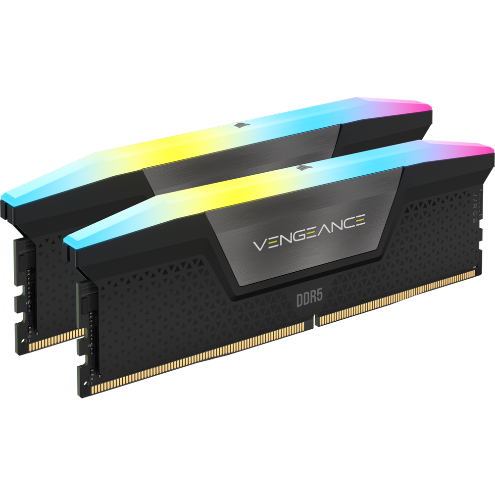 Оперативная память CORSAIR VENGEANCE RGB DDR5 32Gb (2x16Gb) 6000MHz pc-48000 CL36 36-36-36-76 1.35V (CMH32GX5M2D6000C36)