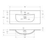 Тумба с раковиной подвесная BelBagno UNO-MINI-900-2C-SO-VO Еловый матовый, раковина белая BB-8099-3-90