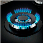 Варочная поверхность Hausler HLS-S4BLGT3 черный ГАЗОВАЯ