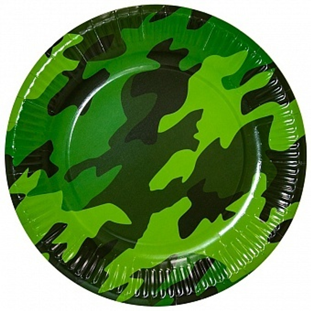 Тарелки (7''/18 см) Камуфляж 6 шт.