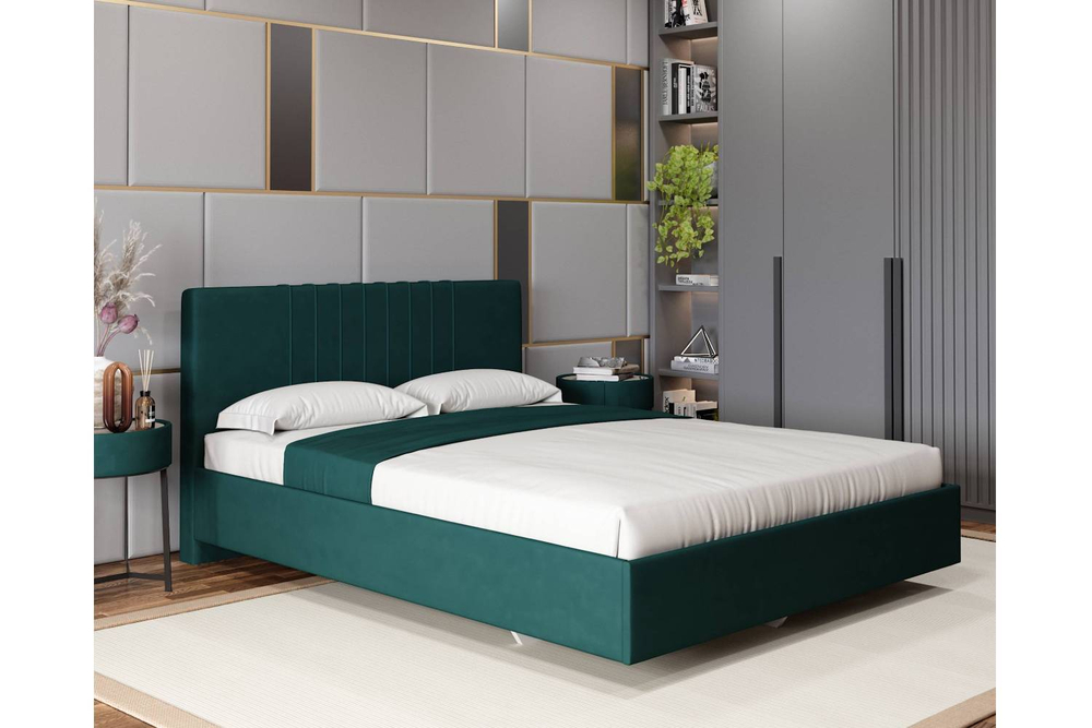 Кровать с латами Соло 180*200, Зеленый