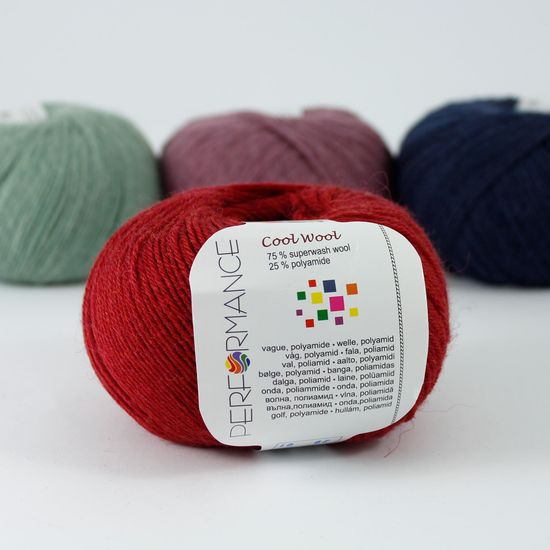 Пряжа Cool Wool 4-ply PERFORMANCE (75% шерсть супервош, 25% полиамид)