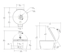 Керамический гриль Big Green Egg MiniMax, 33 см, на высокой подставке