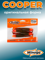 Силиконовая приманка COOPER 4,0"(4шт) 100мм, цвет 034 Red Head