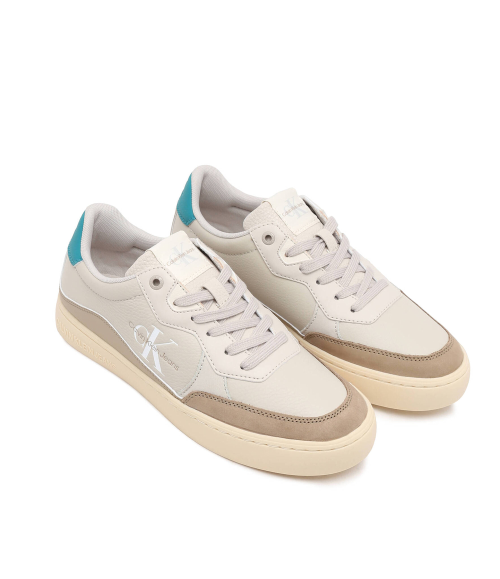 Кожаные кроссовки classic cupsole low lth ml fad CALVIN KLEIN JEANS - бежевый(YM0YM00885)