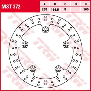 Диск тормозной TRW MST372