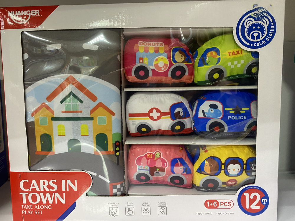 Детский развивающий коврик "Машинки " в сумке