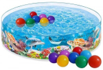 Бассейн каркасный Intex 58472 Snapset 244х38 см / Круглый сборный бассейн Пляжные друзья Интекс жесткий для дачи