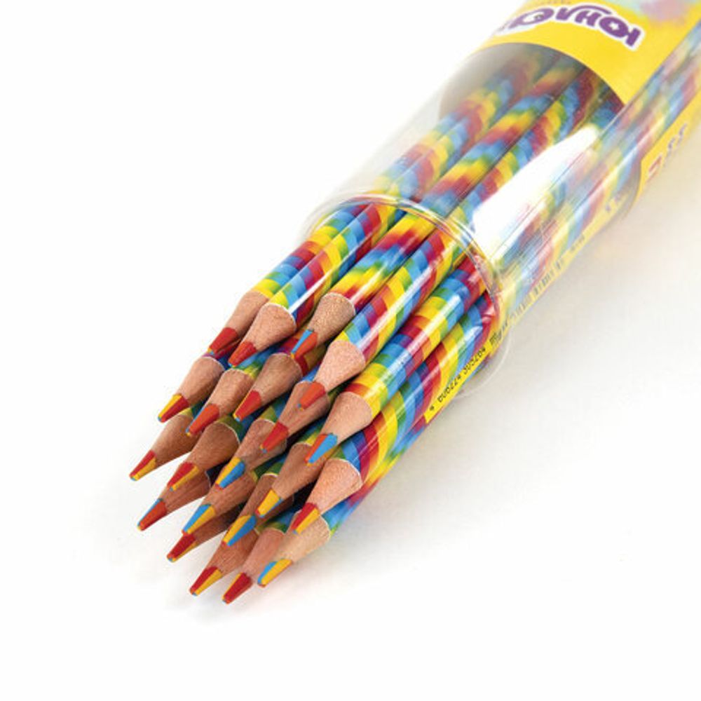 Карандаш с многоцветным грифелем МЯГКИЙ, 1 шт., ЮНЛАНДИЯ "MAGIC", ассорти, пластиковая туба, 181788