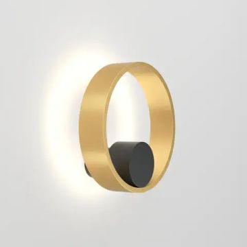 Бра LED 10W 3000К DK5060-BK+SG чёрный/сатинированное золото Orbit Denkirs