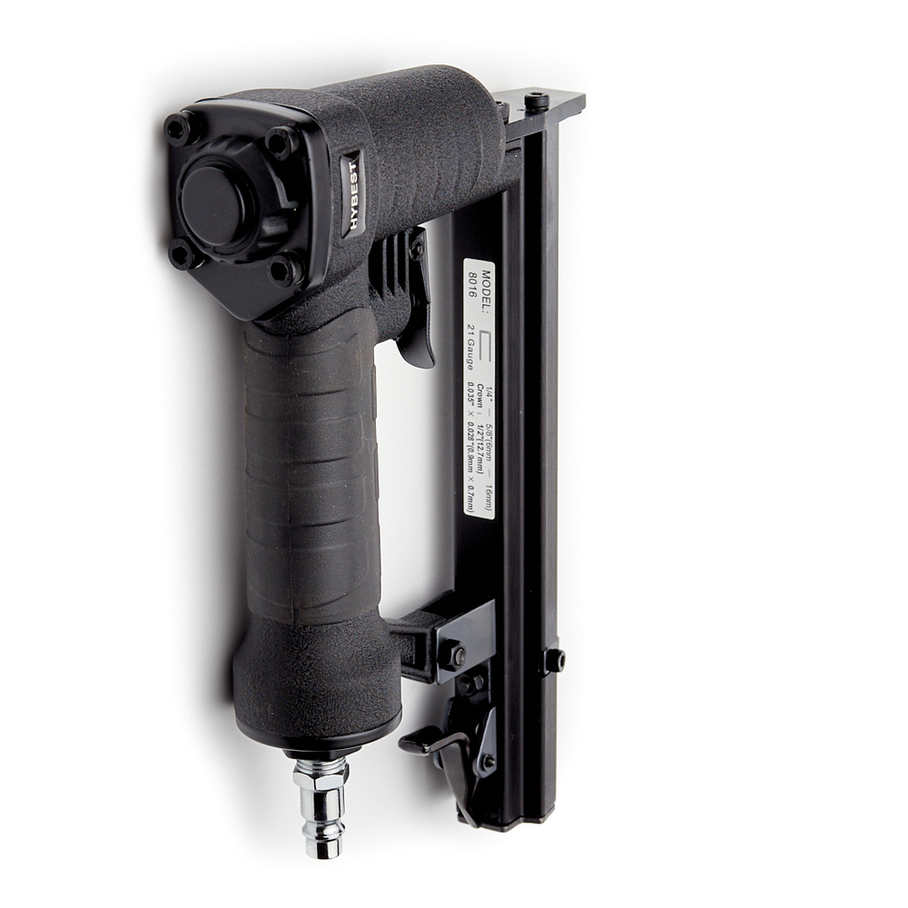 Пистолет скобозабивной мебельный Hybest 8016F (пневматический, обивочные скобы тип 80 21Ga)