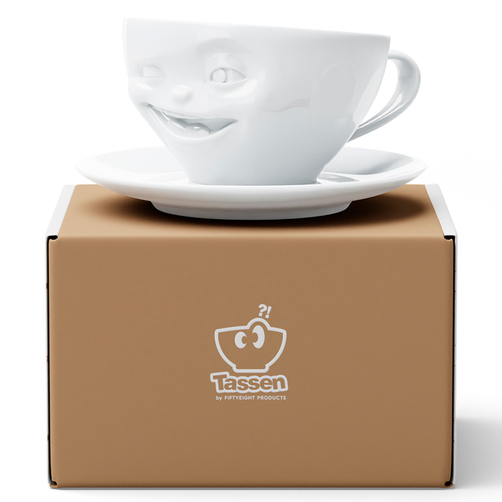 Чайная пара winking, 200 мл, белая