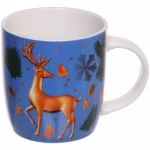 Кружка керамическая 400мл «Новогодние игрушки» микс