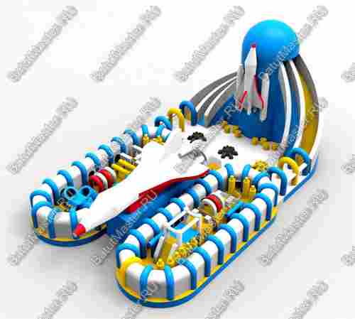 Коммерческий надувной батут "Ракета" 20*10*7 м