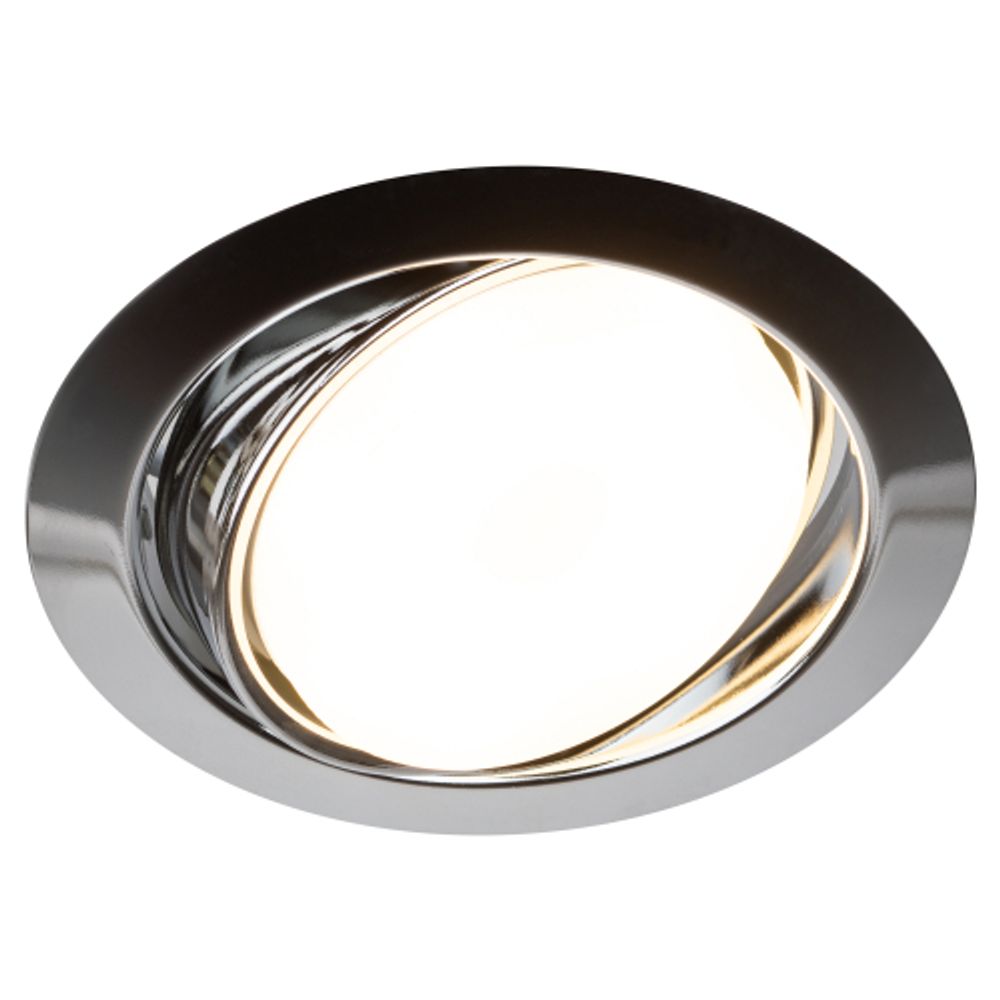 KL35 A CH /1 Светильник ЭРА под лампу Gx53 поворотный, 220V, 13W, хром | Встраиваемые светильники Для ламп GX53