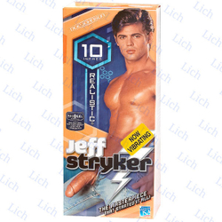 Реалистичный гигант на присоске с пультом управления вибрацией JEFF STRYKER