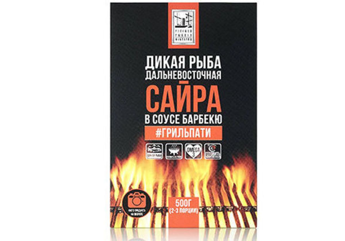 Сайра в соусе "Барбекю" замороженная, 500г