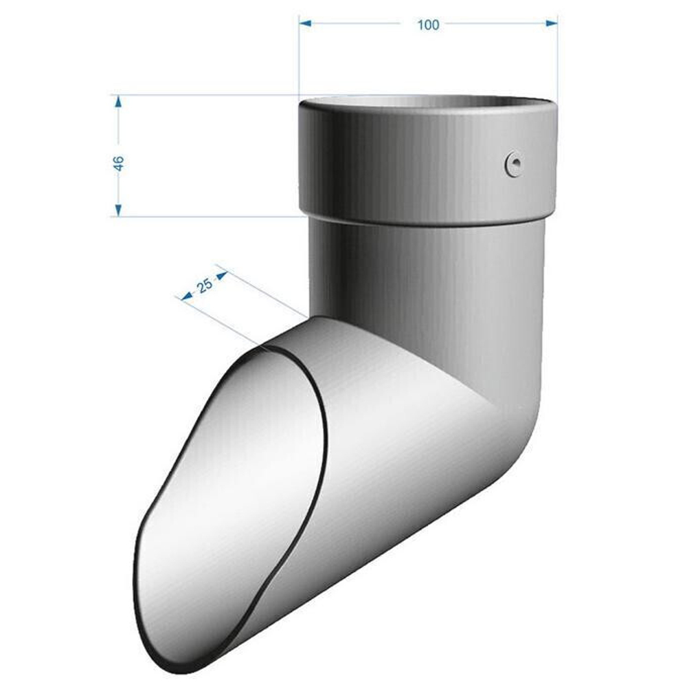 Отвод трубы Docke ПВХ Lux D141/100 мм Пломбир