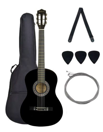 Классическая гитара 7/8 Belucci BC3805 BK (комплект)