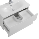 Тумба с раковиной подвесная BelBagno MARINO-CER-MINI-800-2C-SO-BL-P Bianco Lucido, раковина белая BB-8099-3-80