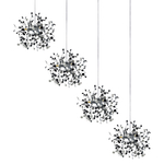 L4PL721134 Подвес четверной линейный EXTRA 4x3x5W(led) G9  (721134 - 4 + 572144 -1) ХРОМ