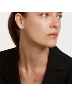 Колье Буква Q серебро 925 пробы покрытое золотом