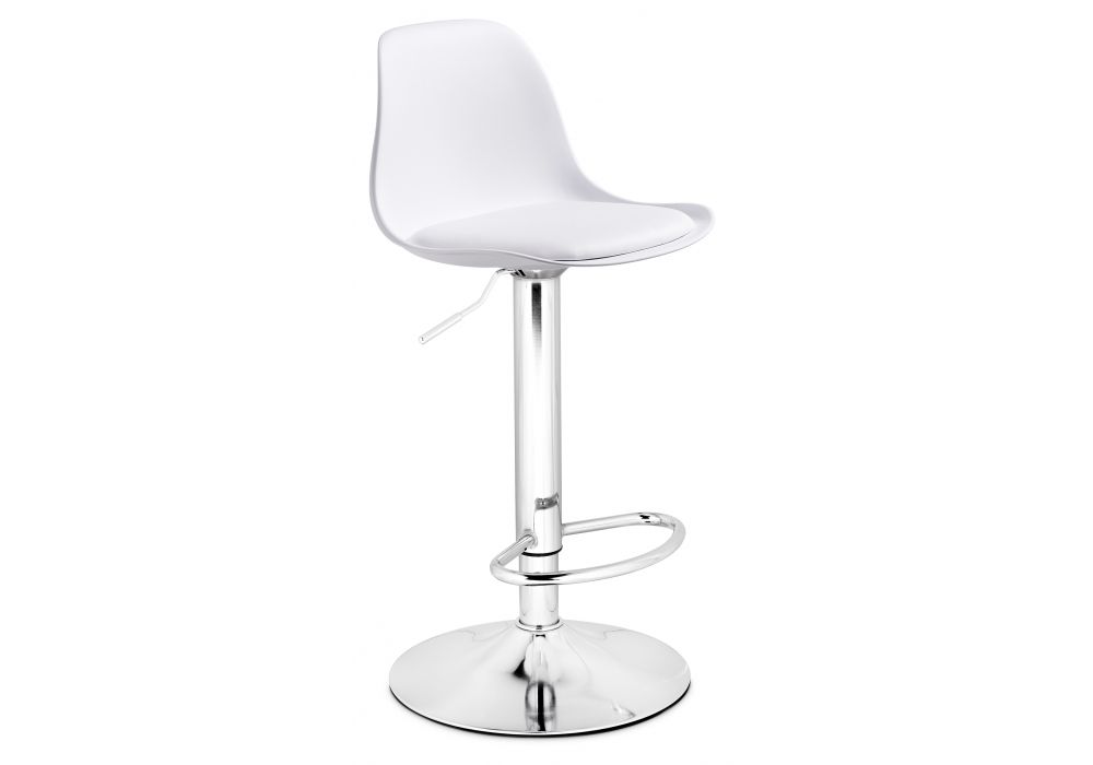 Барный стул Soft white / chrome