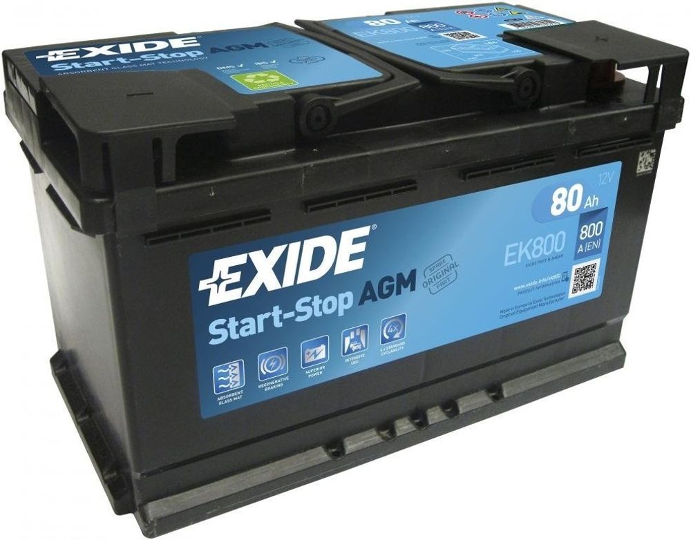 Exide Start&amp;Stop AGM 6СТ- 80 ( EK800 ) аккумулятор