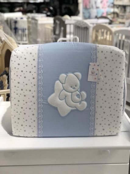 Набор в кровать для новорожденных Lollycottons Maks Bear, Голубой