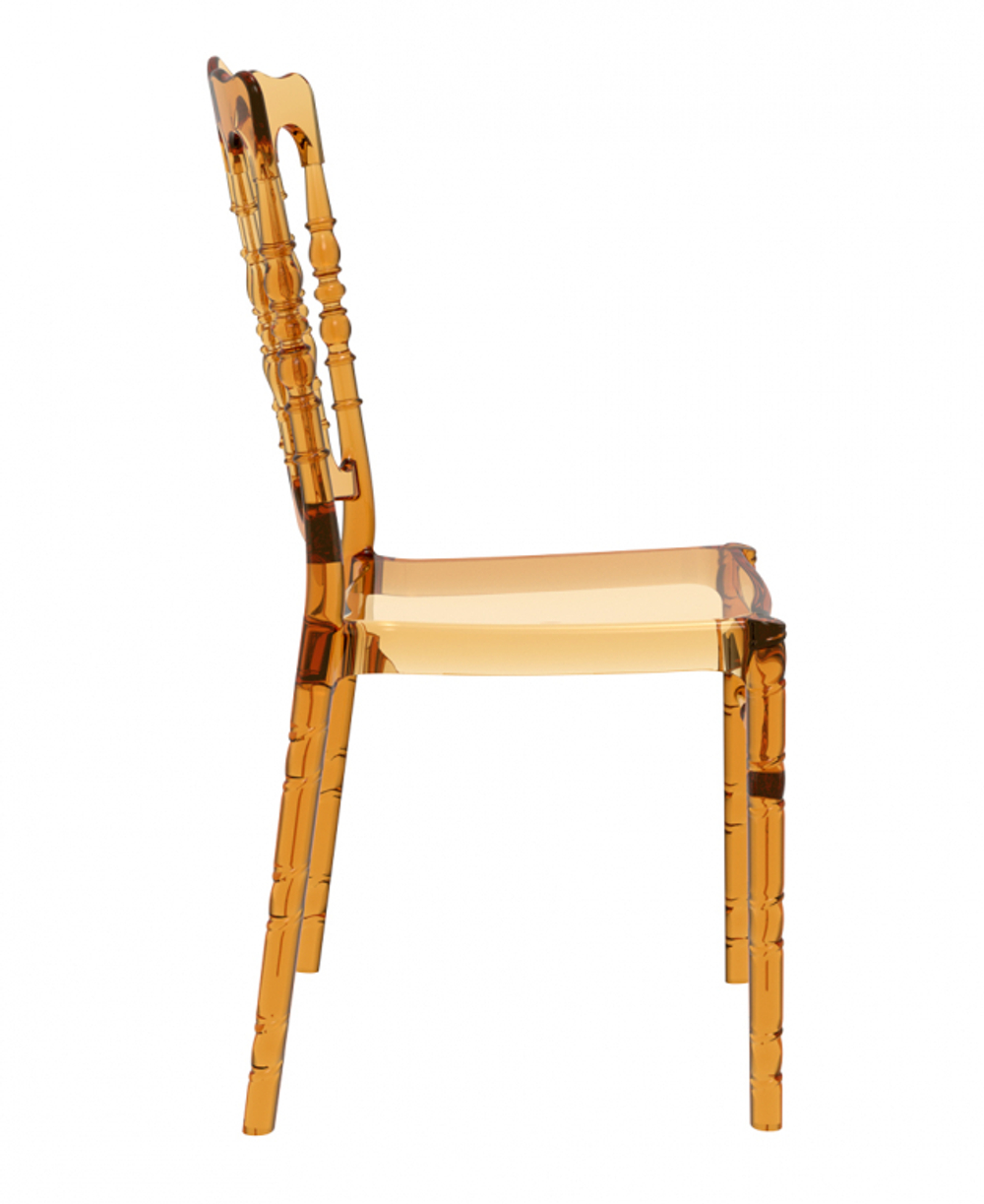 Стул прозрачный Siesta Contract Opera, янтарный