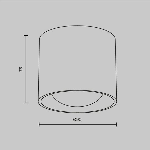 Потолочный светильник Maytoni Technical Ceiling Lens C217CL-15W3K-B