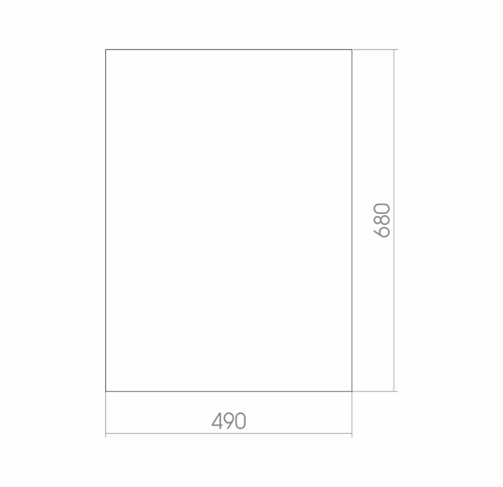 Зеркало MIXLINE "Модерн" 495*685 (ШВ) б/полки с фацетом