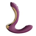 Фиолетовый вибромассажёр для зоны G с пульсацией, вакуумной стимуляцией и функцией нагрева Zalo Talis G-Spot PulseWave Vibrator Velvet Purple