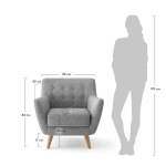 Кресло Bradex Home Picasso темно-серый