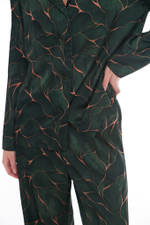 Шелковая блуза тропики