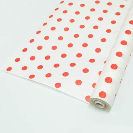 Крафт Белый "Горох" КРАСНЫЙ 70см*400г