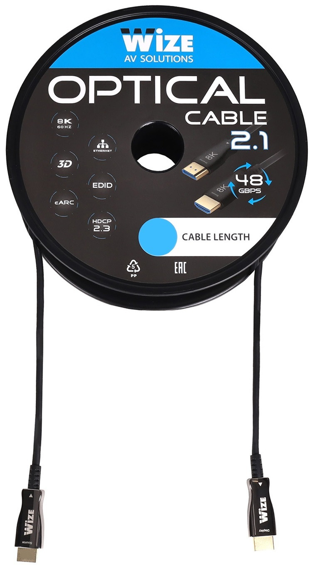 Кабель HDMI Wize AOC-8K-HM-HM-20M