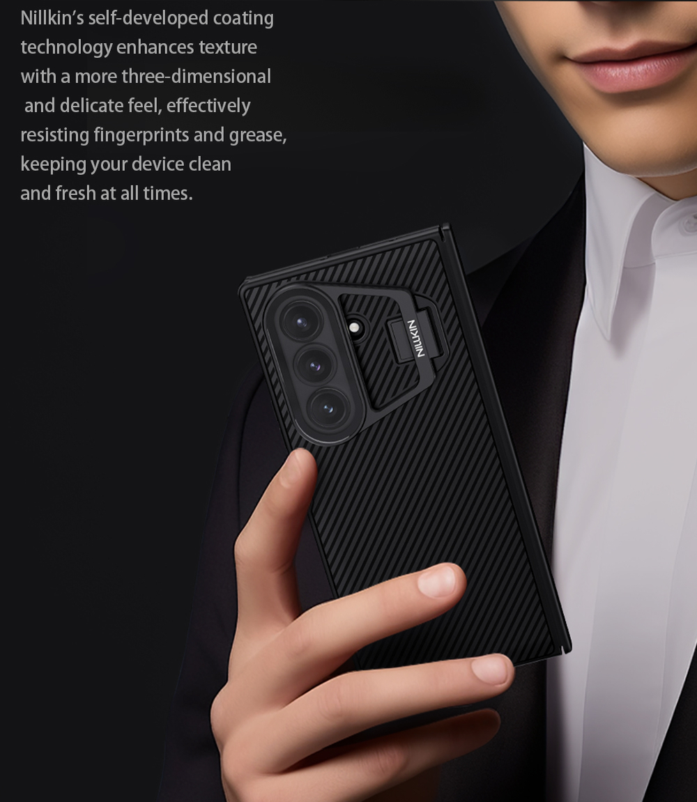 Чехол от Nillkin на Samsung Galaxy Fold 7, серия CamShield Prop Case (версия с откидной прозрачной крышкой объектива)