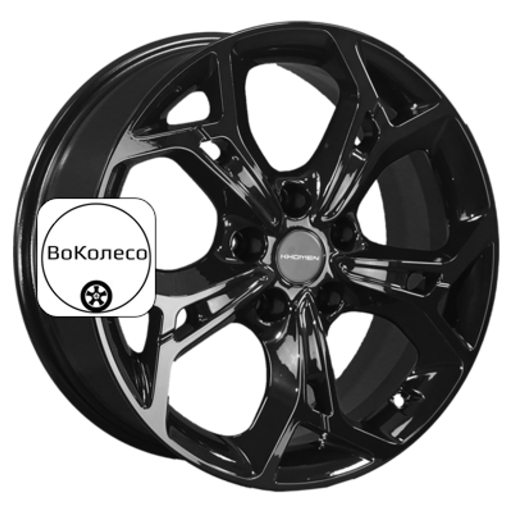 7x17/5x114,3 ET48 D67,1 KHW1702 (Kia K5) Black Khomen Wheels