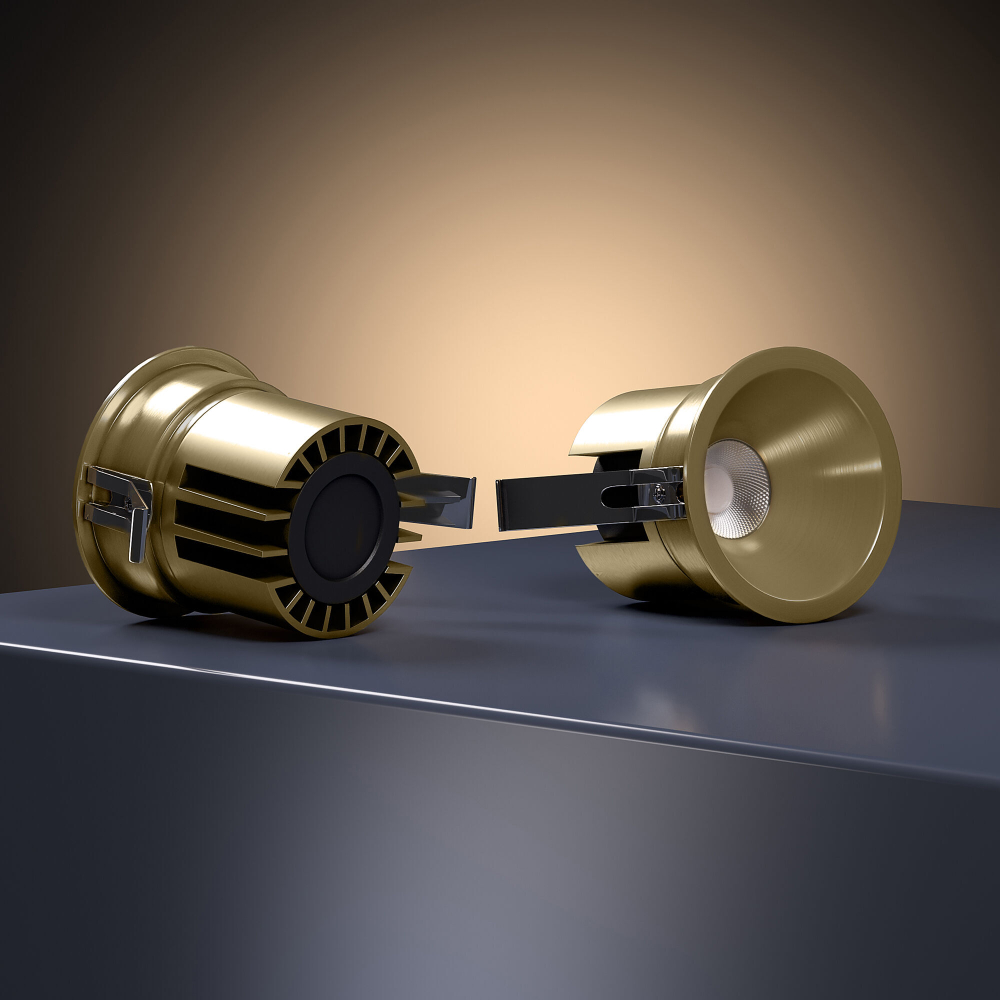 Встраиваемый светодиодный светильник Elektrostandard Forte 25071/LED 15W 4000K латунь