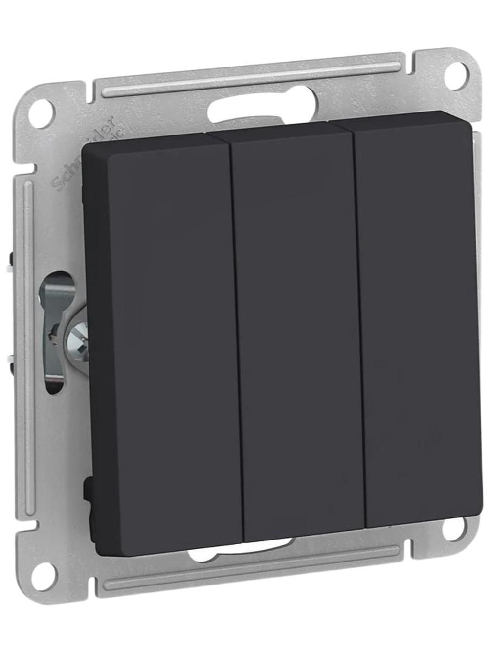 Выключатель 1-кл Schneider Electric Atlas Design карбон ATN001011